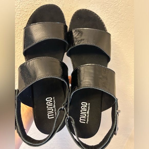 Munro Black Nordstrom Sandals Sleek Slingback Design  Sz-10M. R - Picture 10 of 14